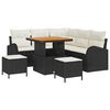 vidaXL Ensemble de canap&eacute; de jardin 8 pc Noir polyrotin