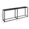 vidaXL Table console Marbre noir 200x35x75,5 cm Verre tremp&eacute;