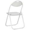 vidaXL Chaise pliante 2 pcs Blanc 48 x 43,5 x 81 cm Simili cuir