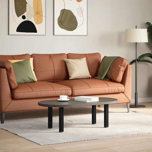 vidaXL Pieds de table basse 4 pi&egrave;ces Noir 42-44 cm Acier