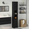 vidaXL Cabinet de salle de bain Ch&ecirc;ne noir 30 x 30 x 183,5 cm