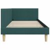 vidaXL Cadre de lit d'angle Vert foncé 90 cm x 190 cm Velours