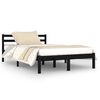 vidaXL Cadre de lit sans matelas bois de pin massif 120x200 cm noir