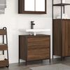 vidaXL Meuble salle de bain lavabo tiroirs ch&ecirc;ne marron 60x34,5x60 cm