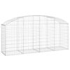 vidaXL Panier de gabions arqué 200x50x80/100 cm Fer galvanisé