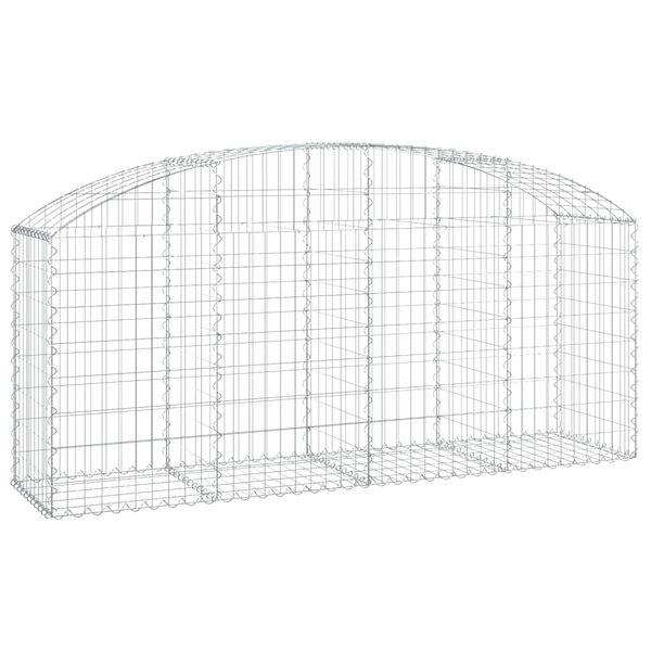 vidaXL Panier de gabions arqué 200x50x80/100 cm Fer galvanisé