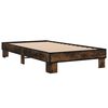 vidaXL Cadre de lit sans matelas ch&ecirc;ne fum&eacute; 90x190 cm