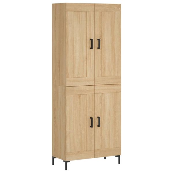 vidaXL Buffet haut Ch&ecirc;ne sonoma 69,5x34x180 cm Bois d'ing&eacute;nierie