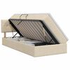 vidaXL Lit avec rangement et matelas Cr&egrave;me 90 x 200 cm Velours