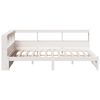 vidaXL Lit biblioth&egrave;que sans matelas blanc 120x200 cm bois pin massif