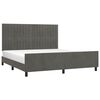 vidaXL Cadre de lit sans matelas gris foncé velours