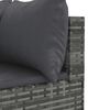 vidaXL Salon de jardin 7 pcs avec coussins Gris R&eacute;sine tress&eacute;e