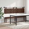 vidaXL T&ecirc;te de lit suspendue Marron 210 x 55 x 5 cm Simili cuir