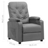 vidaXL Fauteuil inclinable Gris Similicuir