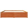 vidaXL Cadre de lit Cire marron 150 x 200 cm Bois de Pin Massif