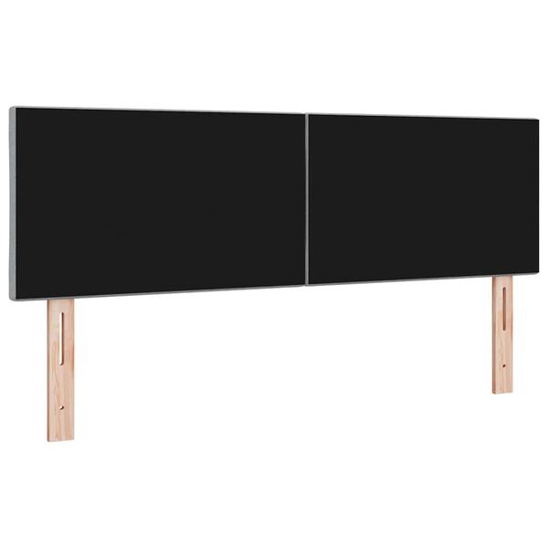 vidaXL T&ecirc;te de lit avec t&ecirc;te de lit Gris clair 144 cm Cuir synth&eacute;tique