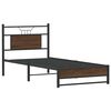 vidaXL Cadre de lit sans matelas ch&ecirc;ne marron 90x190cm bois ing&eacute;nierie