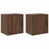 vidaXL Armoires murales de garage 2 pcs ch&ecirc;ne marron bois d'ing&eacute;nierie