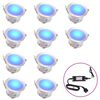 vidaXL Lampes de sol &agrave; LED 10 pcs bleu