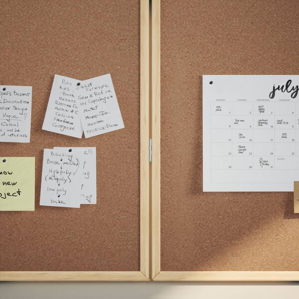 vidaXL Tableau d'Affichage Marron 80 x 80 x 1.4 cm Bois de pin massif