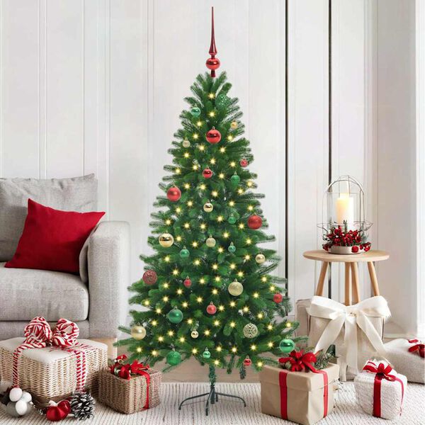 vidaXL Sapin de Noël avec 150 LED avec support Vert 150 cm PE