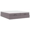 VidaXL Cadre de lit ottoman avec matelas gris 160x200 cm similicuir