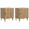 vidaXL Cabinet de chevet 2 pc Ch&ecirc;ne artisanal 43 x 34,5 x 50 cm