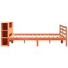 vidaXL Lit biblioth&egrave;que sans matelas cire marron 180x200 cm pin massif
