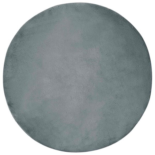 vidaXL Tapis en Fourrure Synth&eacute;tique de Lapin Olite Anthracite &Oslash; 80 cm