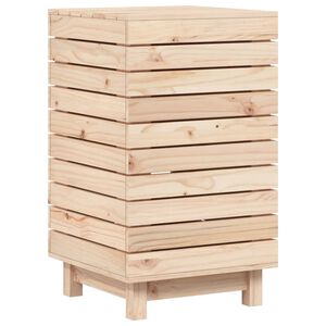vidaXL Panier &agrave; linge 44x44x76 cm bois massif de pin