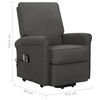 vidaXL Fauteuil de massage inclinable Gris fonc&eacute; Tissu