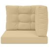 vidaXL Coussin de canap&eacute; d'ext&eacute;rieur 3 pcs Beige Polyester