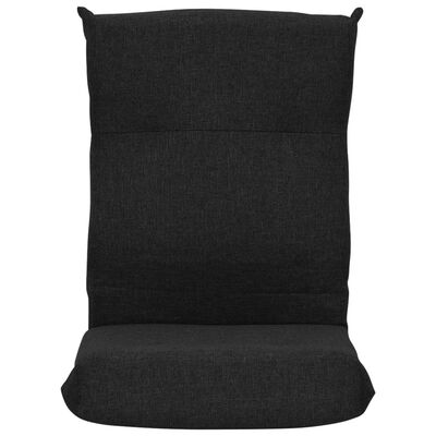vidaXL Chaise pliable de sol Noir Tissu