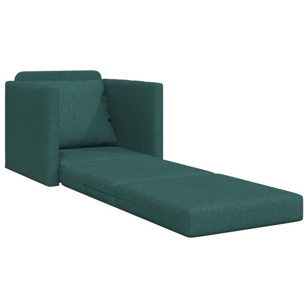 vidaXL Canap&eacute;-Lit 60cm Vert fonc&eacute; tissu