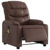 vidaXL Fauteuil de massage inclinable électrique marron similicuir