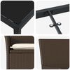 vidaXL Ensemble de salle &agrave; manger pour jardin 9 pcs Marron polyrotin