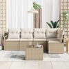 vidaXL Ensemble de canap&eacute; de jardin avec coussin 6 pcs Beige et cr&egrave;me