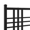 vidaXL Cadre de lit m&eacute;tal sans matelas avec t&ecirc;te de lit noir 75x190 cm