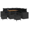 vidaXL Ensemble de canap&eacute; de jardin 8 pc Noir polyrotin