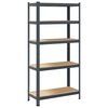 vidaXL &Eacute;tag&egrave;re de rangement 5 niveaux Anthracite Acier bois ing&eacute;nierie