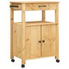 vidaXL Chariot de cuisine MONZA 60x40x88,5 cm bois massif de pin