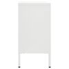 vidaXL Buffet Blanc 75x35x70 cm Acier et verre trempé