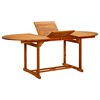 vidaXL Table de jardin (150-200)x100x75 cm Bois d'acacia massif