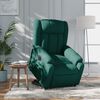 vidaXL Fauteuil inclinable électrique vert foncé tissu
