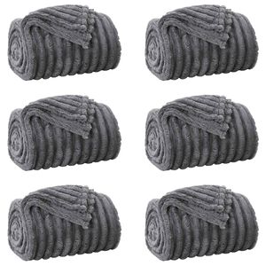 vidaXL Couvertures &agrave; jeter 6 pc Gris fonc&eacute; 200 x 150 cm 4.75 kg