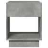 vidaXL Table de chevet avec LED infini gris b&eacute;ton 40x40x50 cm