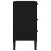 vidaXL Commode SENJA aspect de rotin noir bois de pin solide