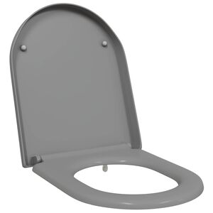 vidaXL Si&egrave;ge de toilette Gris 46,2 x 36 x 4,3 cm Duroplast