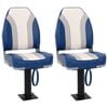 vidaXL Chaises pliables de bateau lot de 2 Haut dossier