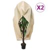 vidaXL Housses de protection pour plantes avec fermeture &eacute;clair 2 pcs